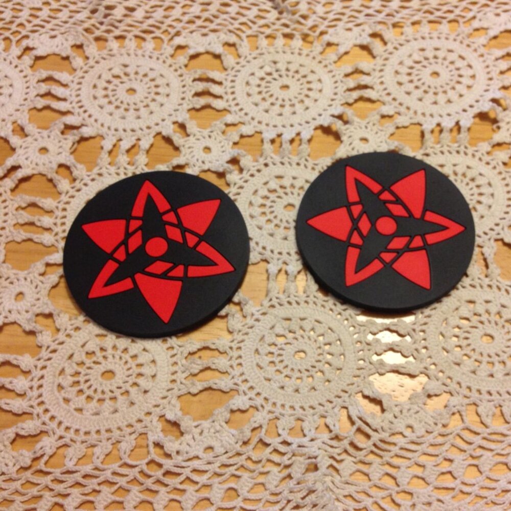 Red and Black car coasters, new Auto Accessories